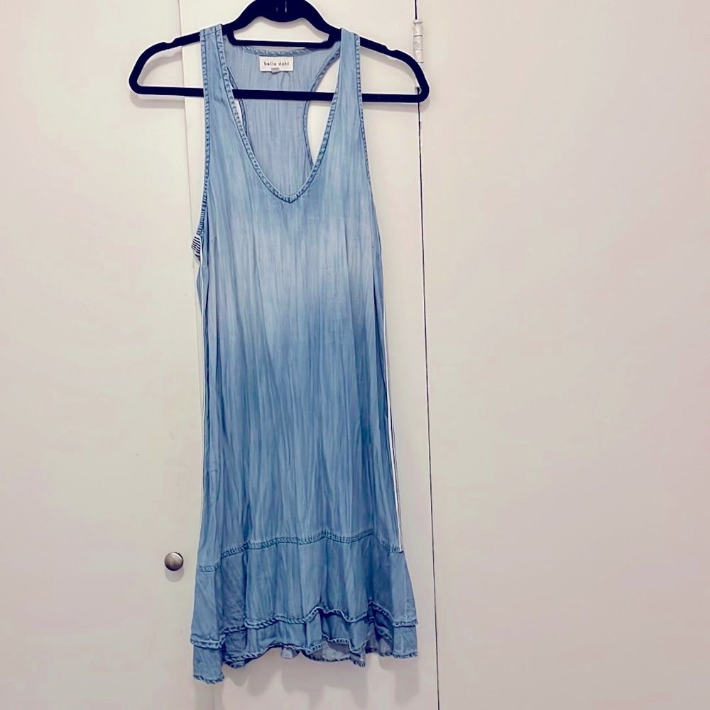 Bella Dahl jean dress with side stripes